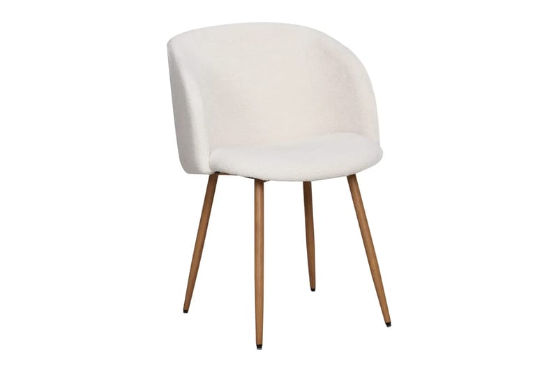 Peyra Förlängningsbart runt 120-220 cm Ek med 4 Greya Matstolar - Ek/Vit - Möbler - Matplats - Matgrupp & matbord med stolar