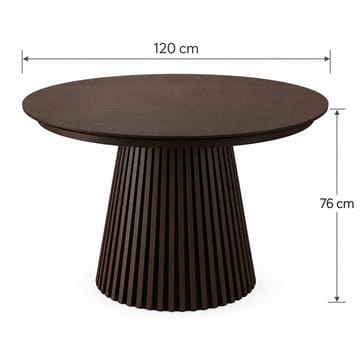 Peyra Förlängningsbart runt 120-220 cm Rökt Ek med 4 Jolie Matstolar - Rökt ek - Möbler - Matplats - Matgrupp & matbord med stolar