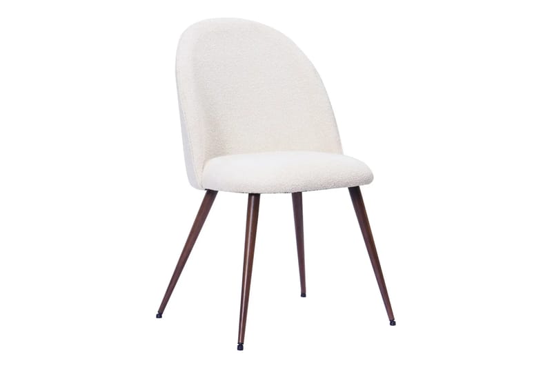 Peyra Förlängningsbart runt 120-220 cm Valnöt med 4 Nibe Plus Matstolar - Valnöt/Vit - Möbler - Matplats - Matgrupp & matbord med stolar