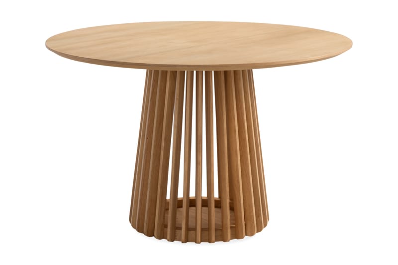 Peyra Matbord 120 cm Rund med 4 Berit Stolar - Natur - Möbler - Matplats - Matgrupp & matbord med stolar