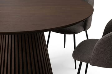 Peyra Matgrupp 130 cm runt med 6 Greya Mastolar - Rökt ek - Möbler - Matplats - Matgrupp & matbord med stolar