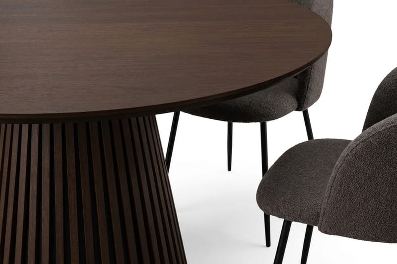Peyra Matgrupp 130 cm runt med 6 Greya Mastolar - Rökt ek - Möbler - Matplats - Matgrupp & matbord med stolar