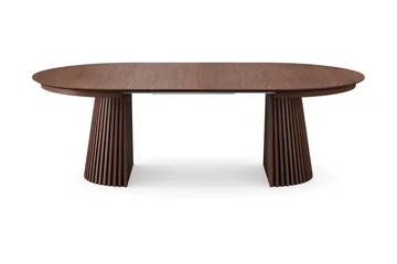Peyra Matgrupp 140-240 cm förlängningsbart med 6 Greya Mastolar - Valnöt - Möbler - Matplats - Matgrupp & matbord med stolar