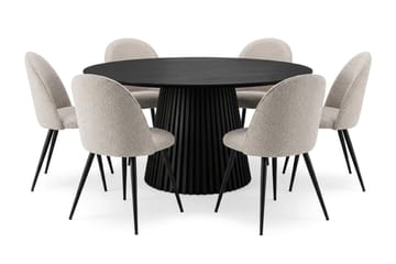 150 cm - Svartlaserad ek