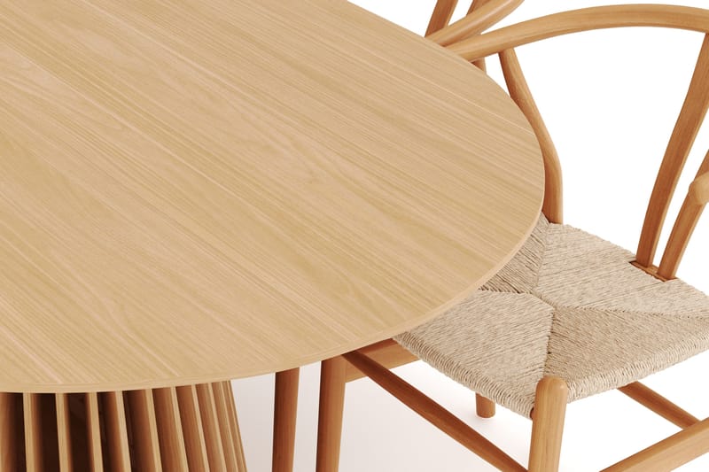 Peyra Matgrupp 200 cm Ovalt Ek med 6 Dastoori Matstol - 2220068-6,1893461-1 - Natur - Möbler - Matplats - Matgrupp & matbord med stolar