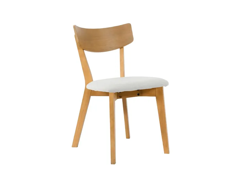 Peyra Matgrupp Förlängningsbart runt 120-220 cm i Ek med 4 Amelia Matstolar med Dyna - Ek/Beige - Möbler - Matplats - Matgrupp & matbord med stolar