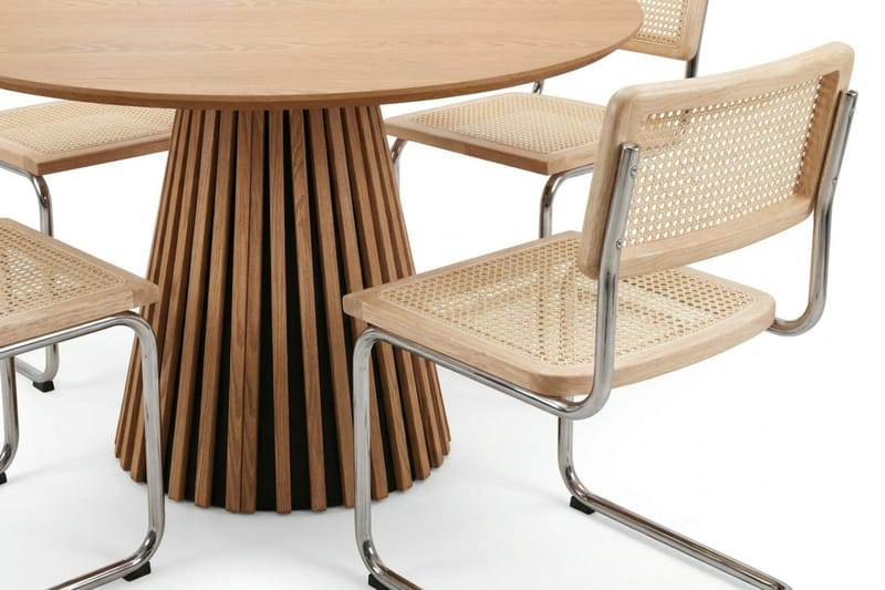 Peyra Matgrupp runt 110 cm Ek med 4 Build Matstolar - Ek - Möbler - Matplats - Matgrupp & matbord med stolar