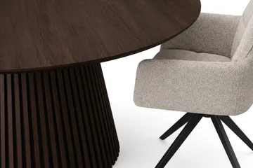 Peyra Matgrupp runt 180 cm Rökt Ek med 8 Torsby Matstolar - Rökt ek - Möbler - Matplats - Matgrupp & matbord med stolar
