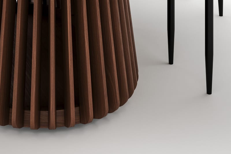 Peyra Ovalt Matbord 200 cm med 6 Sawako Stolar - Valnöt - Möbler - Matplats - Matgrupp & matbord med stolar