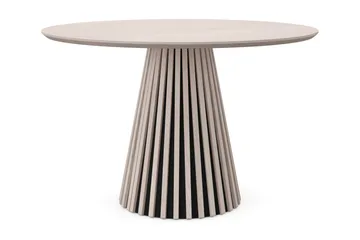 Peyra Runt Matbord 110 cm Fanér - Vitlaserat - Möbler - Matplats - Matbord & köksbord