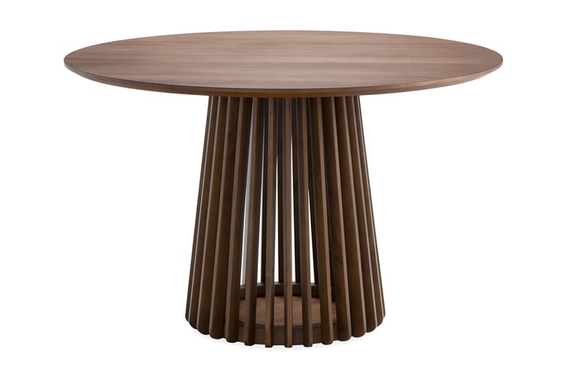 Peyra Runt Matbord 120 cm med 4 Gemmiano Stolar - Valnöt - Möbler - Matplats - Matgrupp & matbord med stolar