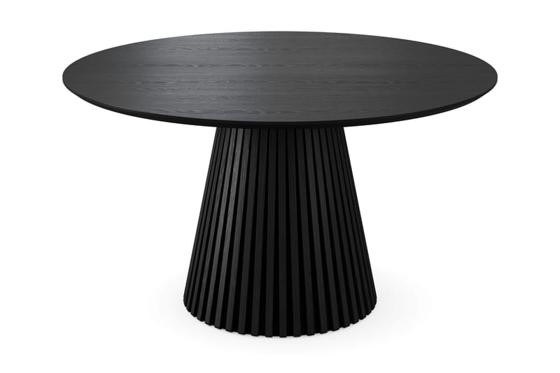 Peyra Runt Matbord 130 cm Fanér, Svart