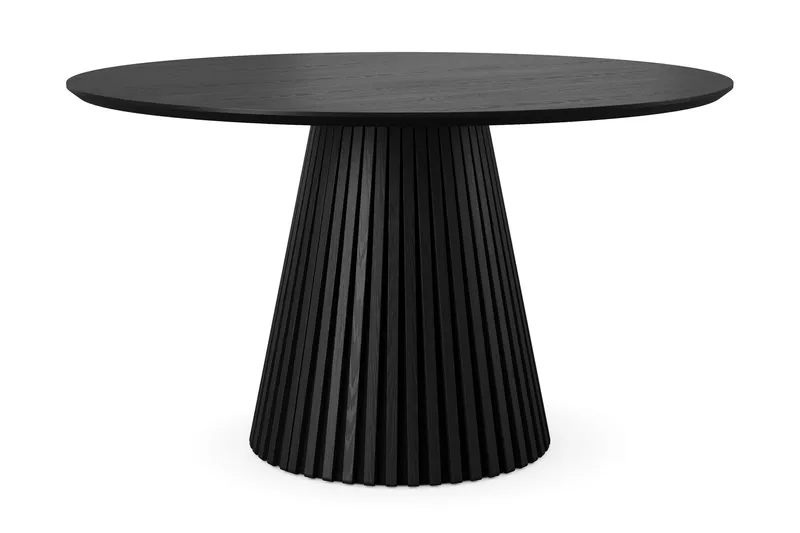 Peyra Runt Matbord 130 cm Fanér - Svart - Möbler - Matplats - Matbord & köksbord
