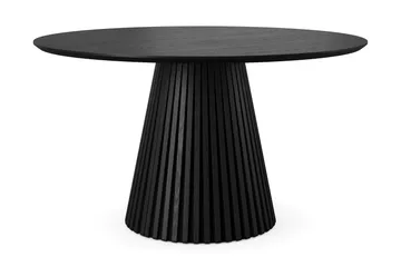 Peyra Runt Matbord 130 cm Fanér - Svartlaserad ek - Möbler - Matplats - Matbord & köksbord