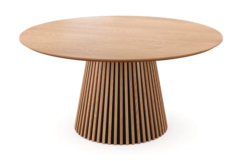 Peyra Runt Matbord 150 cm Fanér, Ek