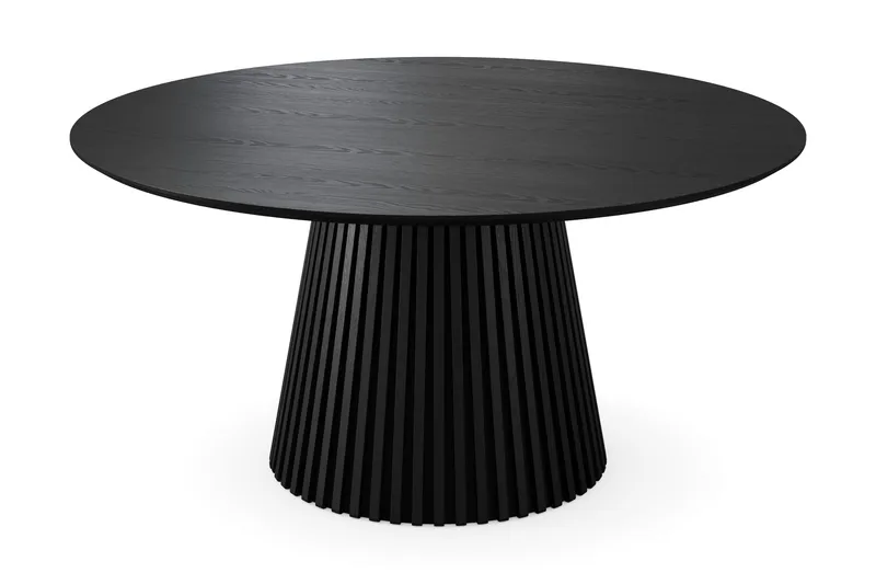 Peyra Runt Matbord 150 cm Fanér, Svart