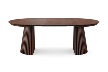 Peyra Runt Matbord förlängningsbart 120-220 cm Fanér - Mörkbrun/Valnöt - Möbler - Matplats - Matbord & köksbord