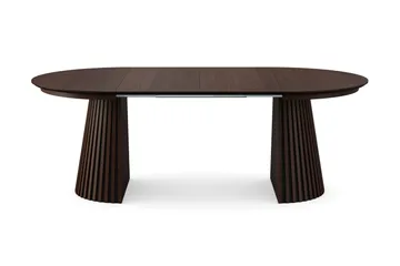 Peyra Runt Matbord förlängningsbart 120-220 cm Fanér - Rökt ek - Möbler - Matplats - Matbord & köksbord