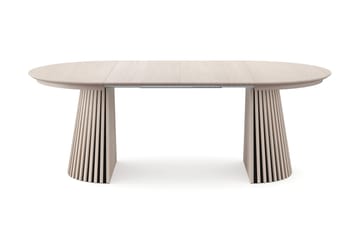 Peyra Runt Matbord förlängningsbart 120-220 cm Fanér - Vitlaserad ek - Möbler - Matplats - Matbord & köksbord