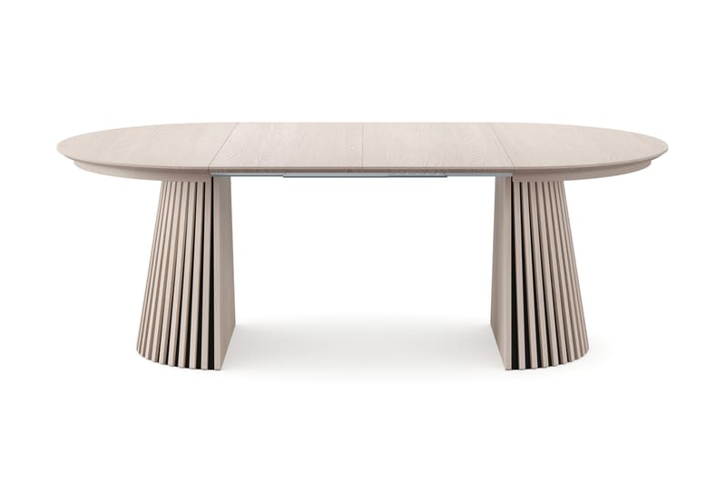 Peyra Runt Matbord förlängningsbart 120-220 cm Fanér - Vitlaserad ek - Möbler - Matplats - Matbord & köksbord