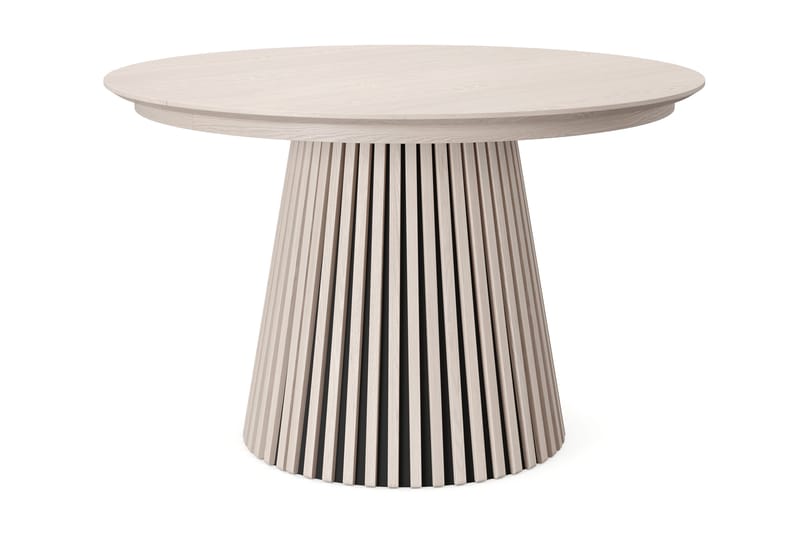 Peyra Runt Matbord förlängningsbart 120-220 cm Fanér - Vitlaserad ek - Möbler - Matplats - Matbord & köksbord