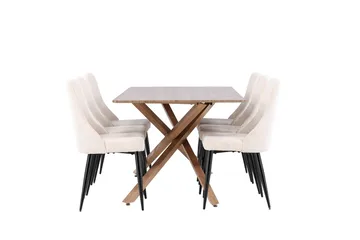 Piazza Matbord 180x90 cm med 6 Leone Matstol - Möbler - Matplats - Matgrupp & matbord med stolar