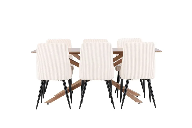 Piazza Matbord 180x90 cm med 6 Leone Matstol - Möbler - Matplats - Matgrupp & matbord med stolar