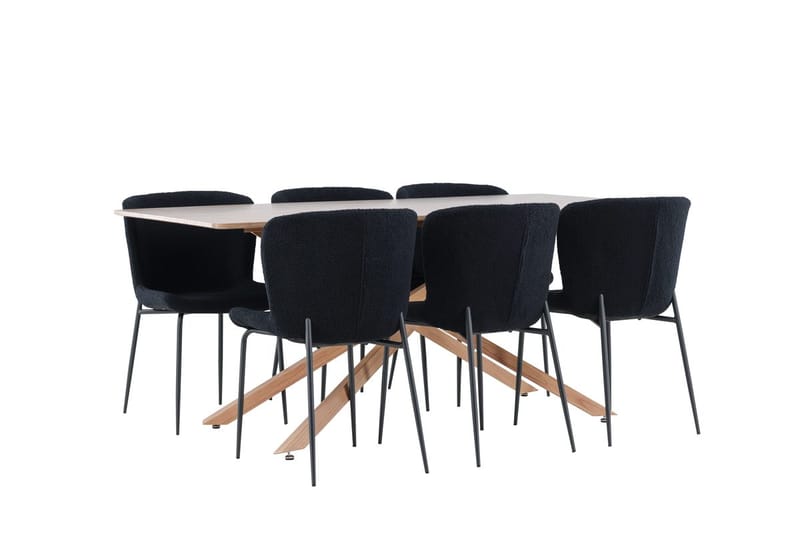 Piazza Matbord 180x90 cm med 6 Modesto Matstol - Möbler - Matplats - Matgrupp & matbord med stolar