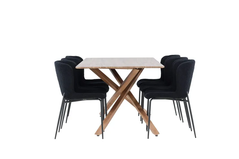 Piazza Matbord 180x90 cm med 6 Modesto Matstol - Möbler - Matplats - Matgrupp & matbord med stolar
