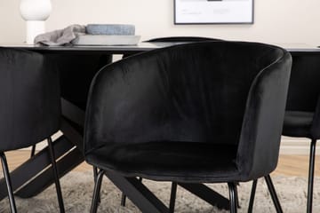 Piazza Matbord 190 cm med 6 Berit Karmstol med Armstöd - Möbler - Matplats - Matgrupp & matbord med stolar