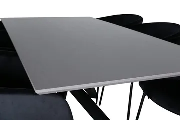 Piazza Matbord 190 cm med 6 Berit Karmstol med Armstöd - Möbler - Matplats - Matgrupp & matbord med stolar