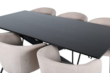 Piazza Matbord 190 cm med 6 Berit Karmstol med Armstöd - Möbler - Matplats - Matgrupp & matbord med stolar