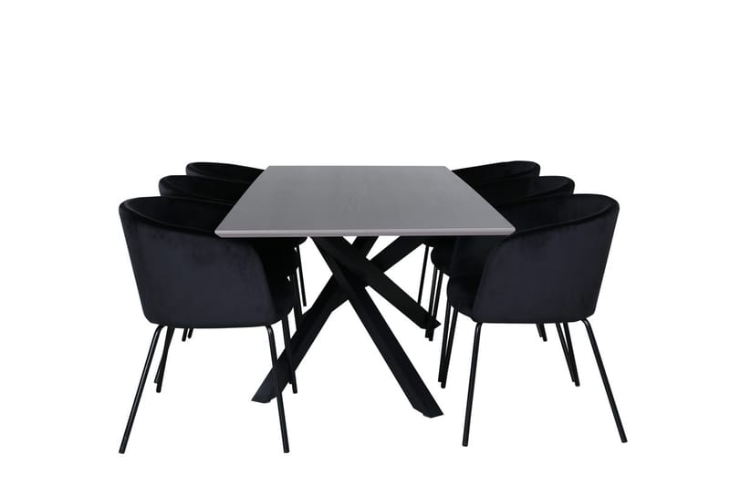 Piazza Matbord 190 cm med 6 Berit Karmstol med Armstöd - Möbler - Matplats - Matgrupp & matbord med stolar