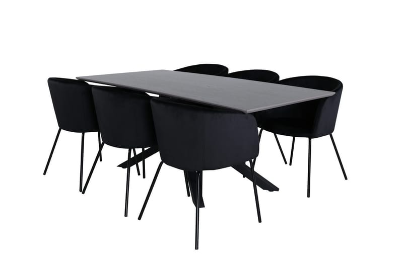 Piazza Matbord 190 cm med 6 Berit Karmstol med Armstöd - Möbler - Matplats - Matgrupp & matbord med stolar