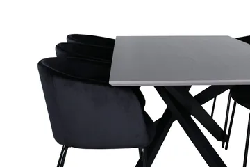 Piazza Matbord 190 cm med 6 Berit Karmstol med Armstöd - Möbler - Matplats - Matgrupp & matbord med stolar