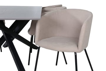 Piazza Matbord 190 cm med 6 Berit Karmstol med Armstöd - Möbler - Matplats - Matgrupp & matbord med stolar