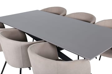 Piazza Matbord 190 cm med 6 Berit Karmstol med Armstöd - Möbler - Matplats - Matgrupp & matbord med stolar