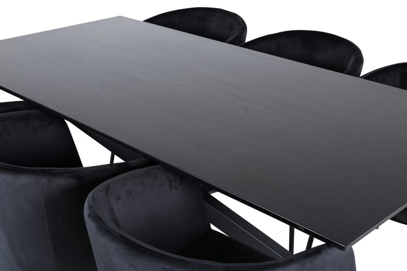 Piazza Matbord 190 cm med 6 Berit Karmstol med Armstöd - Möbler - Matplats - Matgrupp & matbord med stolar