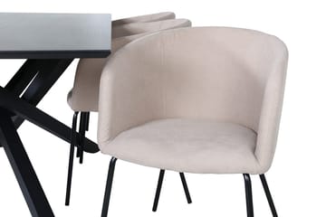 Piazza Matbord 190 cm med 6 Berit Karmstol med Armstöd - Möbler - Matplats - Matgrupp & matbord med stolar