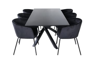 Piazza Matbord 190 cm med 6 Berit Karmstol med Armstöd - Möbler - Matplats - Matgrupp & matbord med stolar