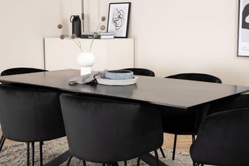 Piazza Matbord 190 cm med 6 Berit Karmstol med Armstöd - Möbler - Matplats - Matgrupp & matbord med stolar