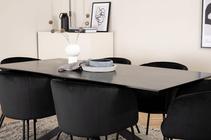 Piazza Matbord 190 cm med 6 Berit Karmstol med Armstöd - Möbler - Matplats - Matgrupp & matbord med stolar