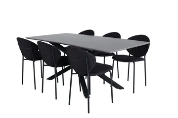 Piazza Matbord 190 cm med 6 Vault Matstol - Möbler - Matplats - Matgrupp & matbord med stolar