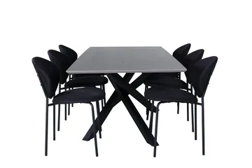 Piazza Matbord 190 cm med 6 Vault Matstol - Möbler - Matplats - Matgrupp & matbord med stolar