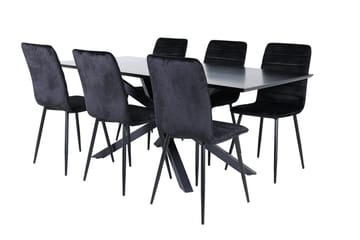 Piazza Matbord 190 cm med 6 Windu Matstol - Möbler - Matplats - Matgrupp & matbord med stolar