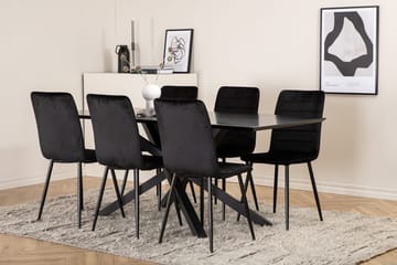 Piazza Matbord 190 cm med 6 Windu Matstol - Möbler - Matplats - Matgrupp & matbord med stolar