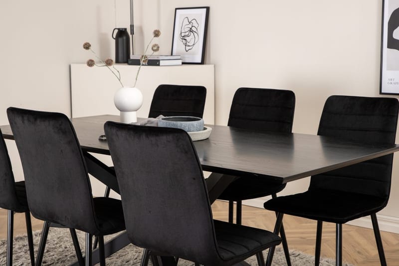 Piazza Matbord 190 cm med 6 Windu Matstol - Möbler - Matplats - Matgrupp & matbord med stolar