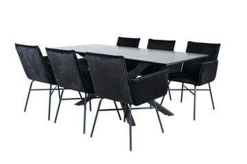 Piazza Matbord 190 cm med 6 Petra Karmstol - Möbler - Matplats - Matgrupp & matbord med stolar
