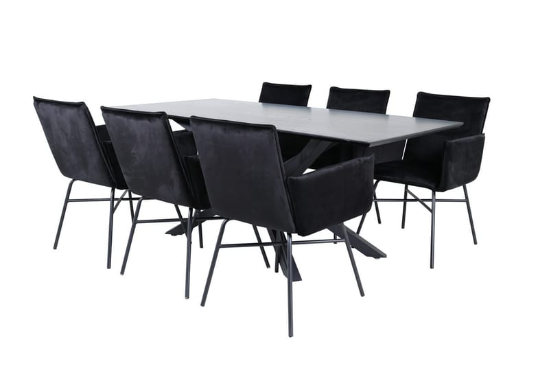 Piazza Matbord 190 cm med 6 Petra Karmstol - Möbler - Matplats - Matgrupp & matbord med stolar