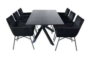 Piazza Matbord 190 cm med 6 Petra Karmstol - Möbler - Matplats - Matgrupp & matbord med stolar